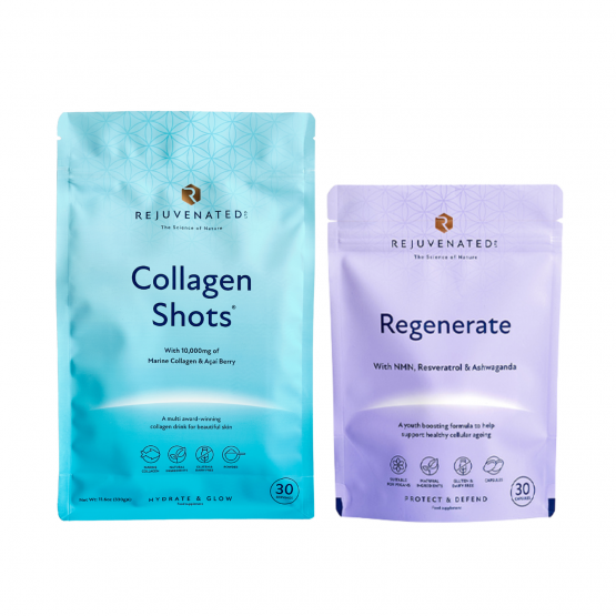Rejuvenated Collagen Shots + Regenerate NAD+ - Комплекс для молодості, енергії та клітинного здоров’я