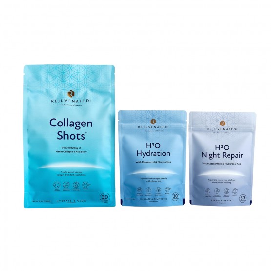Rejuvenated RADIANT SKIN COLLECTION - Зволожуючий Набір з 3 продуктів колагену для Сяяння Шкіри