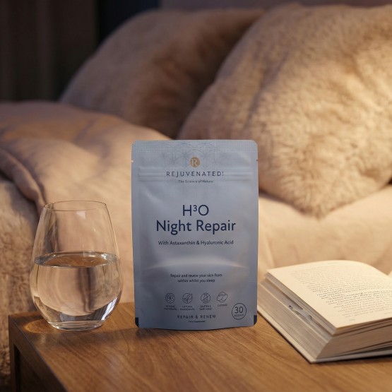 Rejuvenated H3O NIGHT REPAIR - Активні капсули для нічного відновлення та зволоження шкіри, 30 капсул