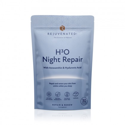 Rejuvenated H3O NIGHT REPAIR - Активні капсули для нічного відновлення та зволоження шкіри, 30 капсул