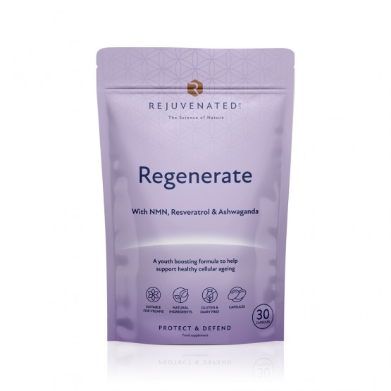 Rejuvenated Regenerate NAD+ - Активні капсули для відновлення та захисту ДНК клітин, 30 капсул